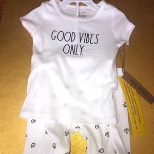 Rae Dunn GOOD VIBES ONLY. Pajama Set. 4T